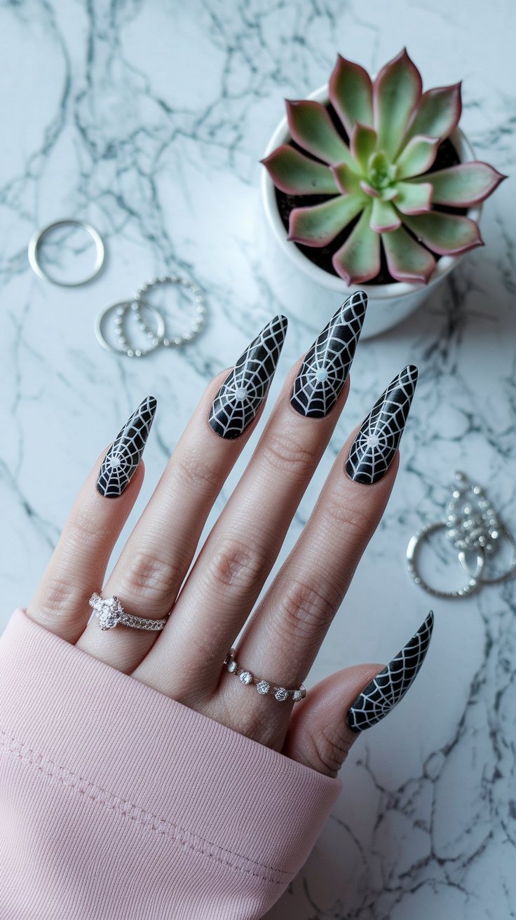 spider gel nail designs outfit idea