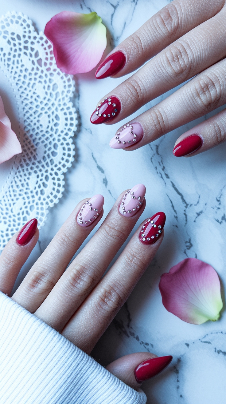 valentines day nail art outfit idea