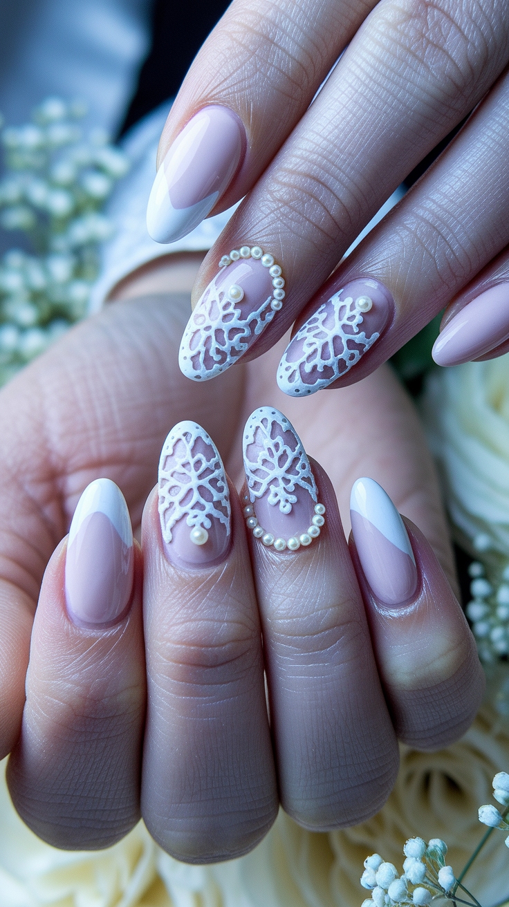 wedding nail art design outfit idea