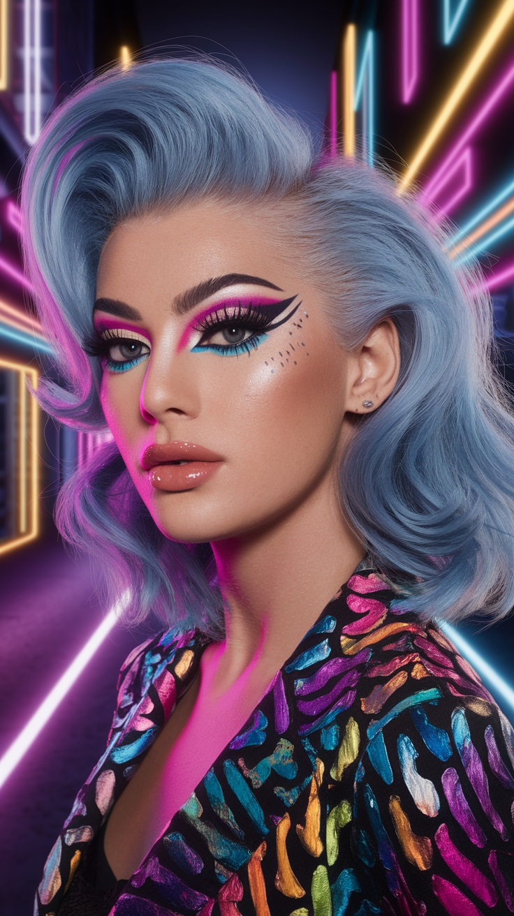 80s New Wave Makeup: Bold Looks for Modern Days outfit idea