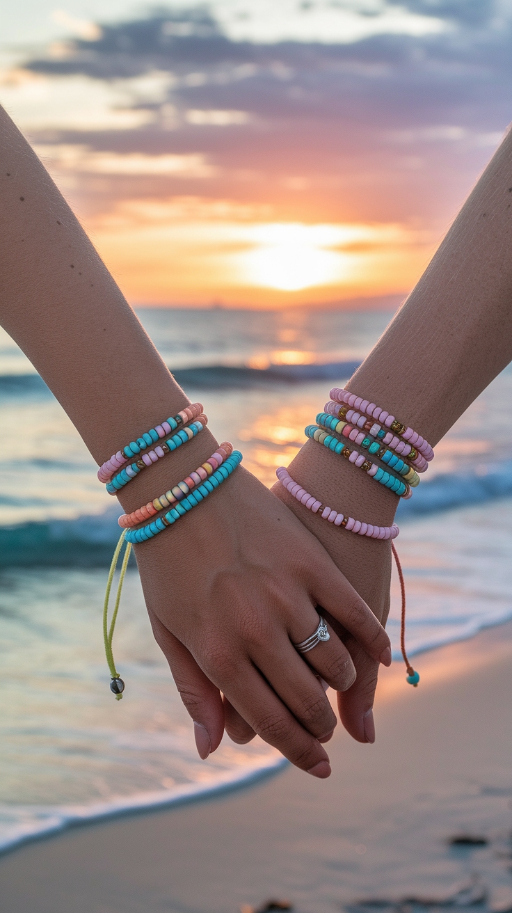 Stylish Beaded Bracelets for Couples: A Trendy Choice outfit idea