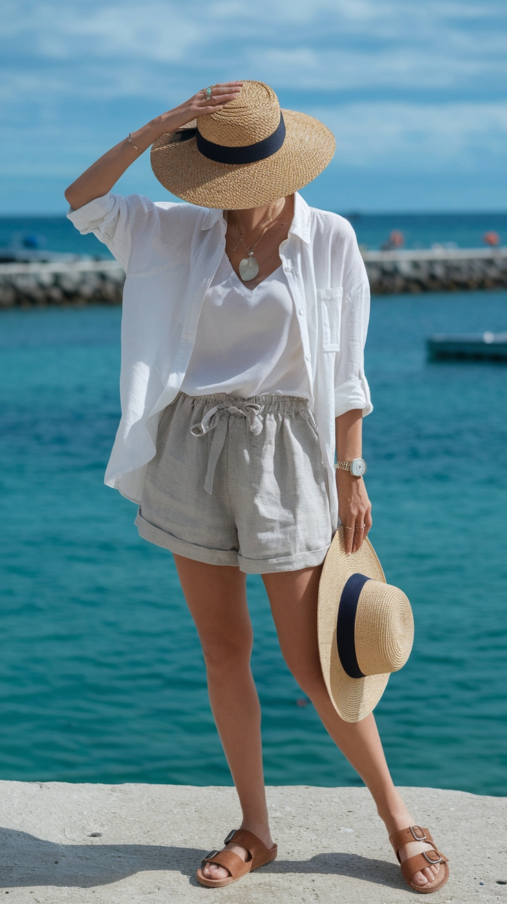 Casual Brown Fisherman Sandals Outfit for Laid-Back Days outfit idea
