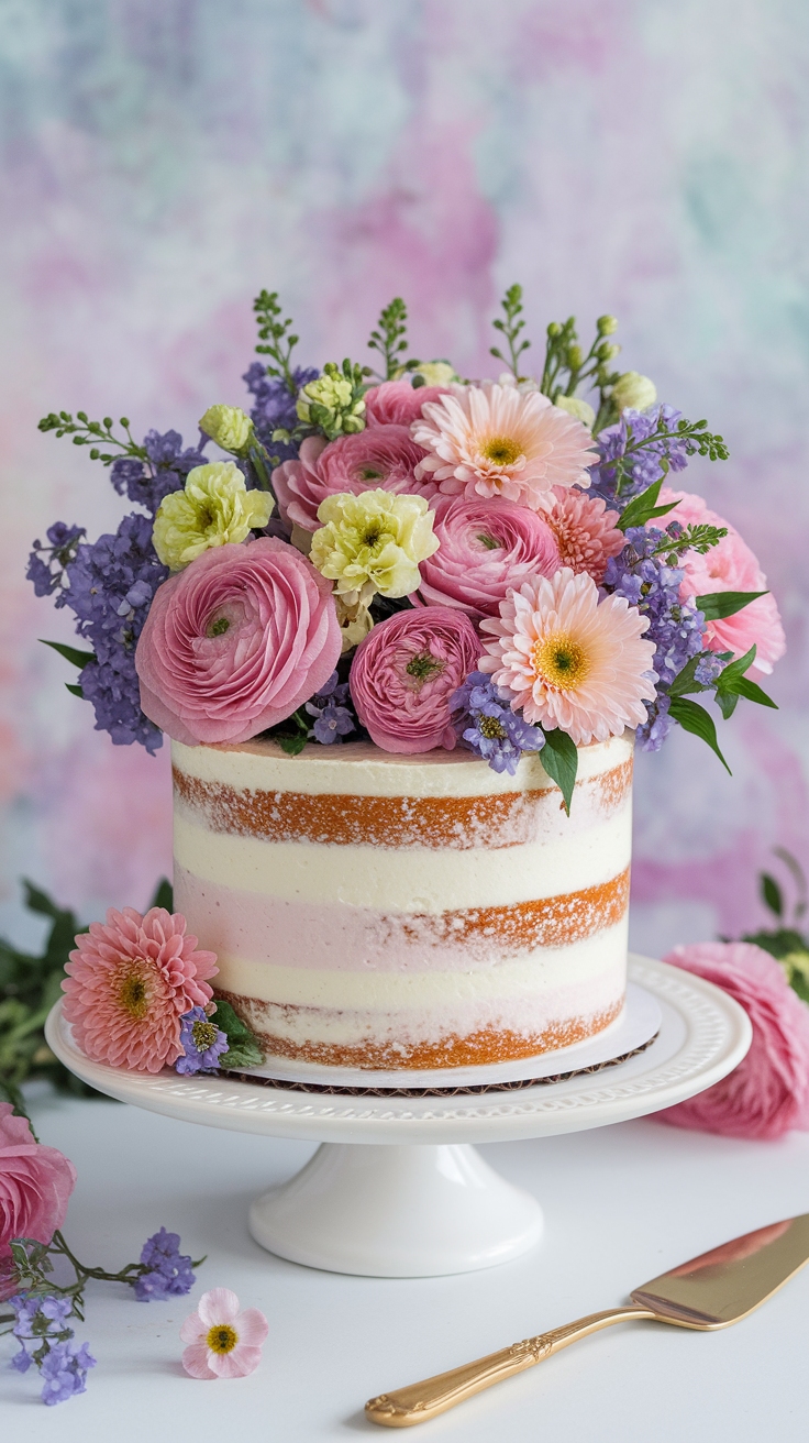 Cake with Bouquet of Flowers: A Perfect Celebration Treat outfit idea