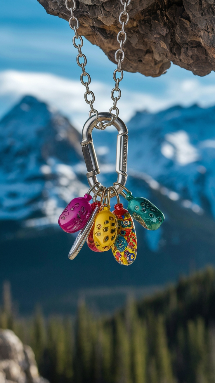 Carabiner Necklace with Charms: A Unique Statement Piece outfit idea