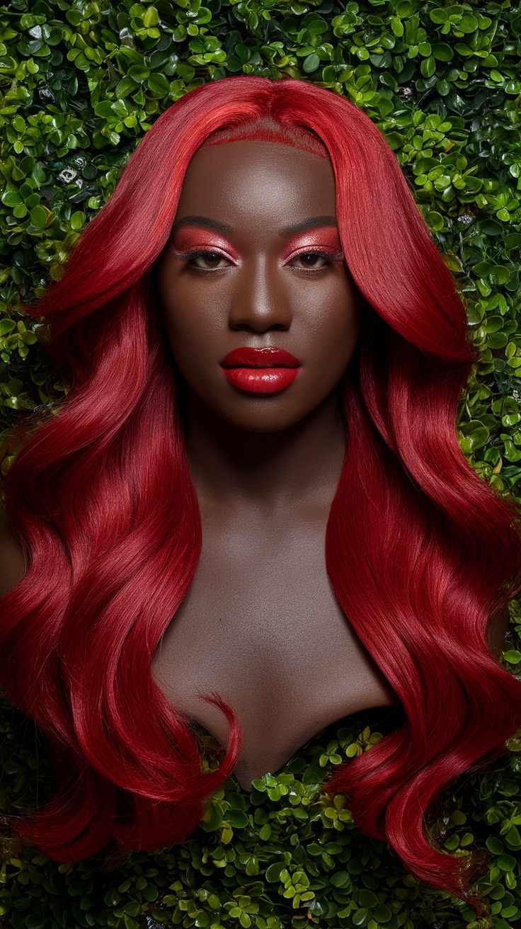 Cherry Red Hair Dark Skin: A Perfect Match outfit idea