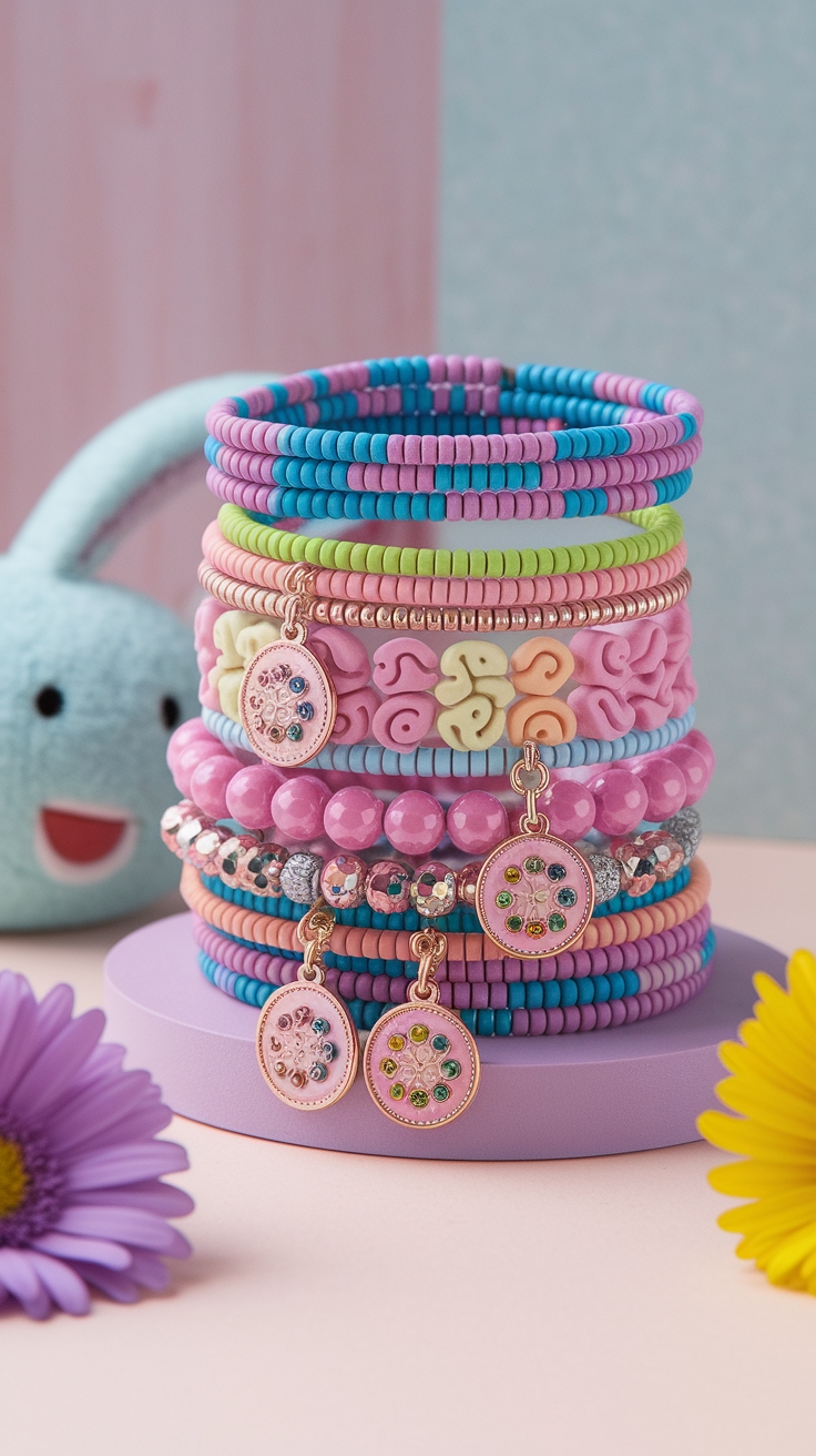 Cute Matching Bracelets for Besties outfit idea
