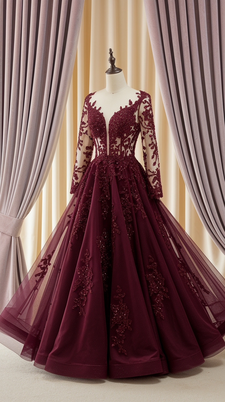Dark Cherry Red Dress: Perfect for Fall Events outfit idea