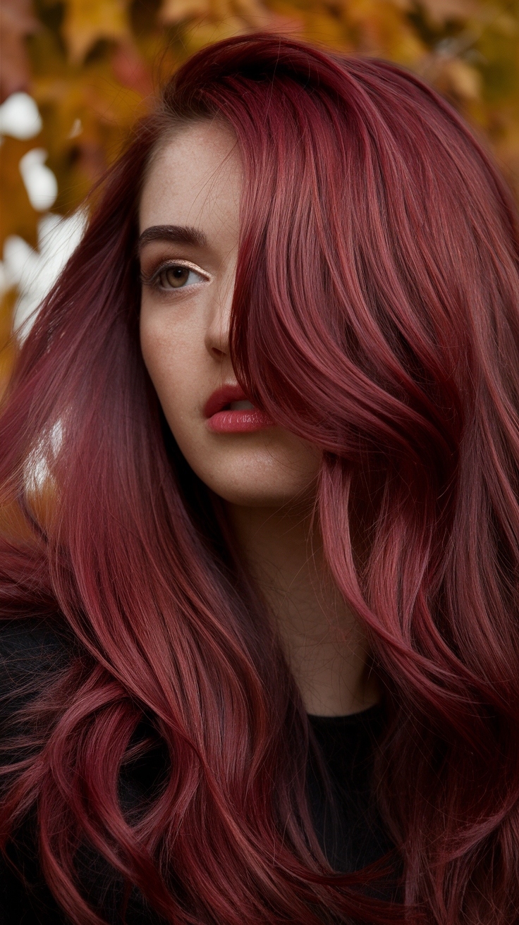 Dark Cherry Red Hair Highlights: A Bold Choice outfit idea