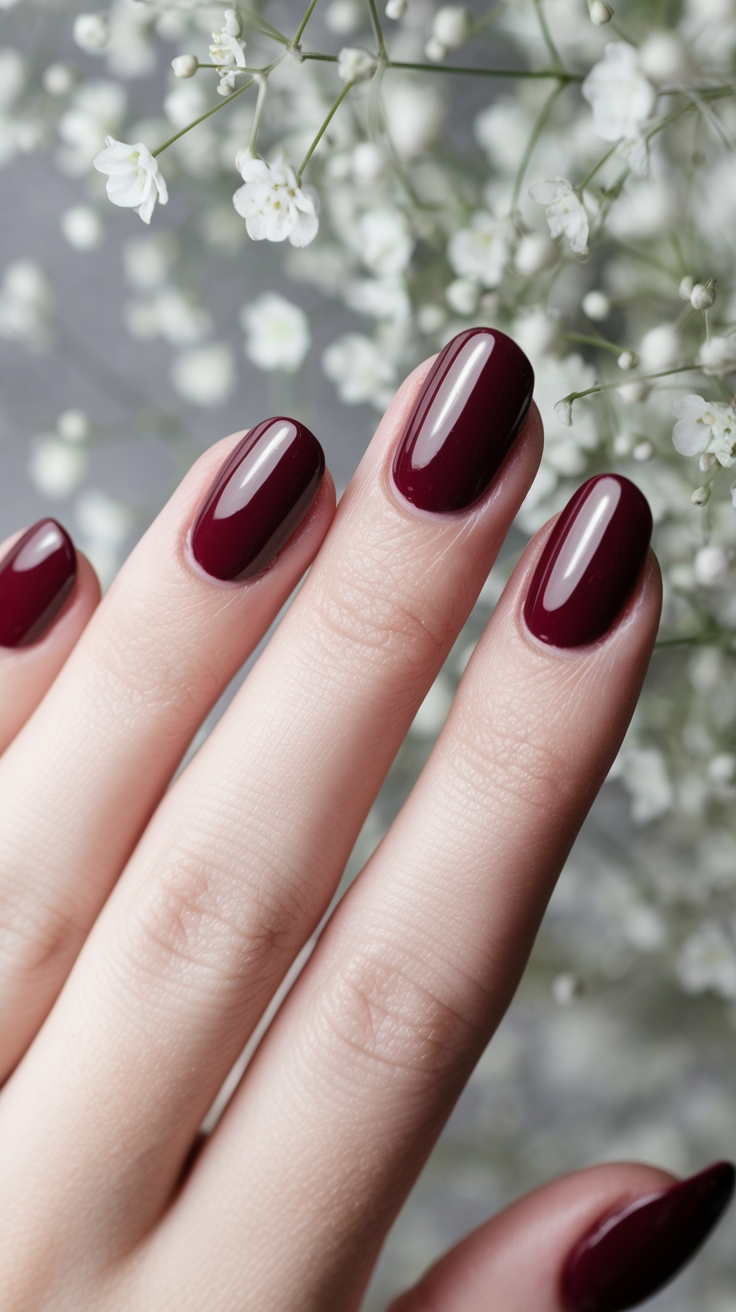 Dark Cherry Red Nails Short: The New Must-Have Look outfit idea
