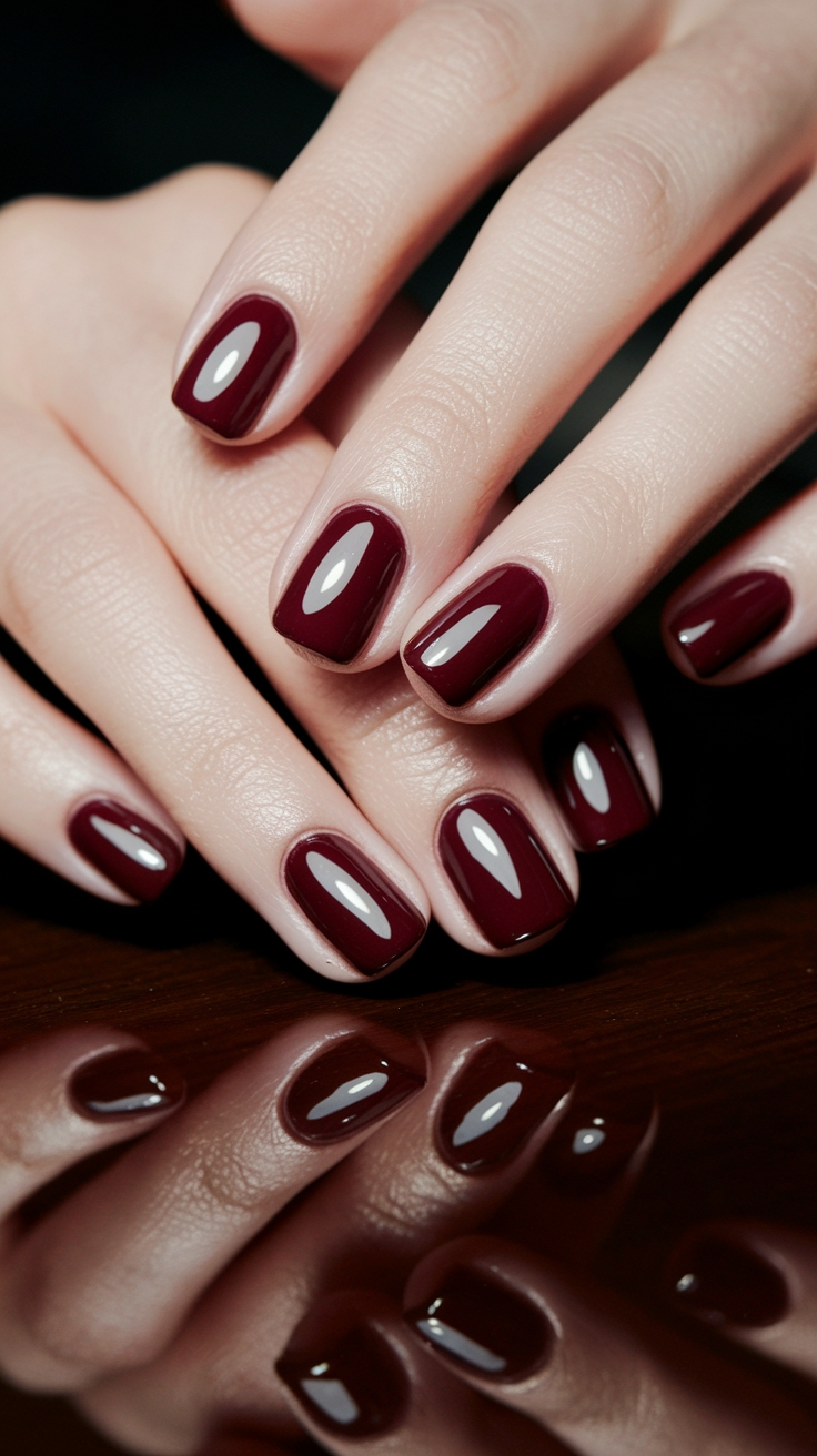 Dark Cherry Red Nails Square: Bold and Chic Styles outfit idea