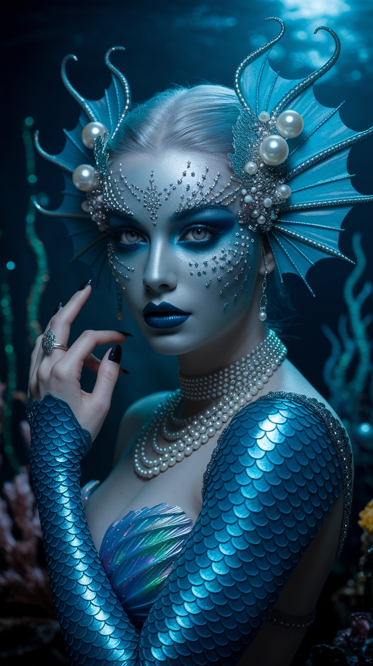 Dark Mermaid Make Up: Enchanting Beauty Tips outfit idea