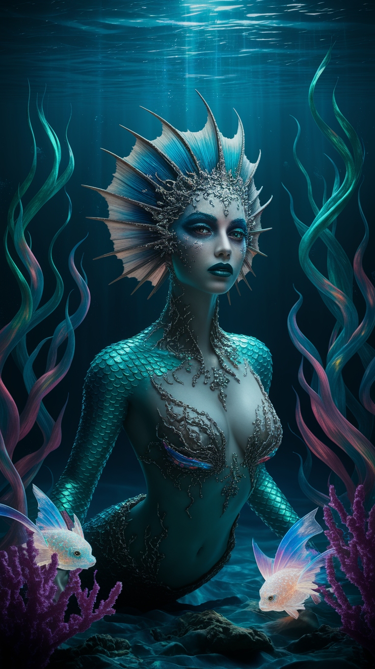 Dark Mermaid Makeup: Transform Your Look outfit idea
