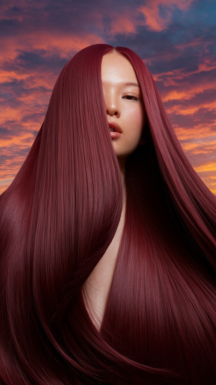 Dark Red Cherry Hair: Transform Your Style with Color outfit idea