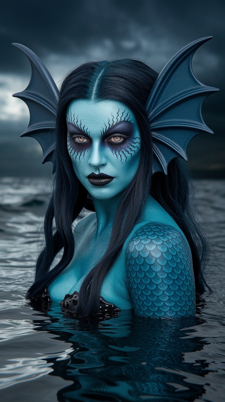 Dark Siren Make Up: Embrace Your Inner Siren outfit idea