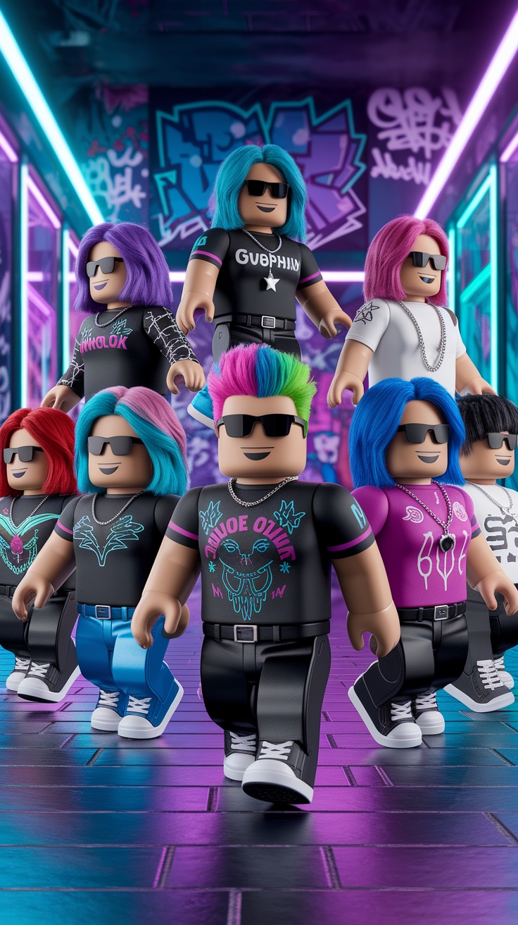 Emo Roblox Avatar Codes for Edgy Styles outfit idea