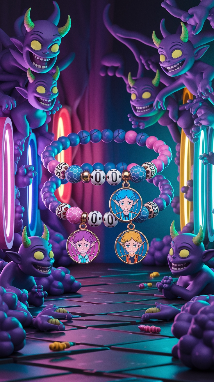 Hazbin Hotel Matching Bracelets: Fun and Quirky Styles outfit idea