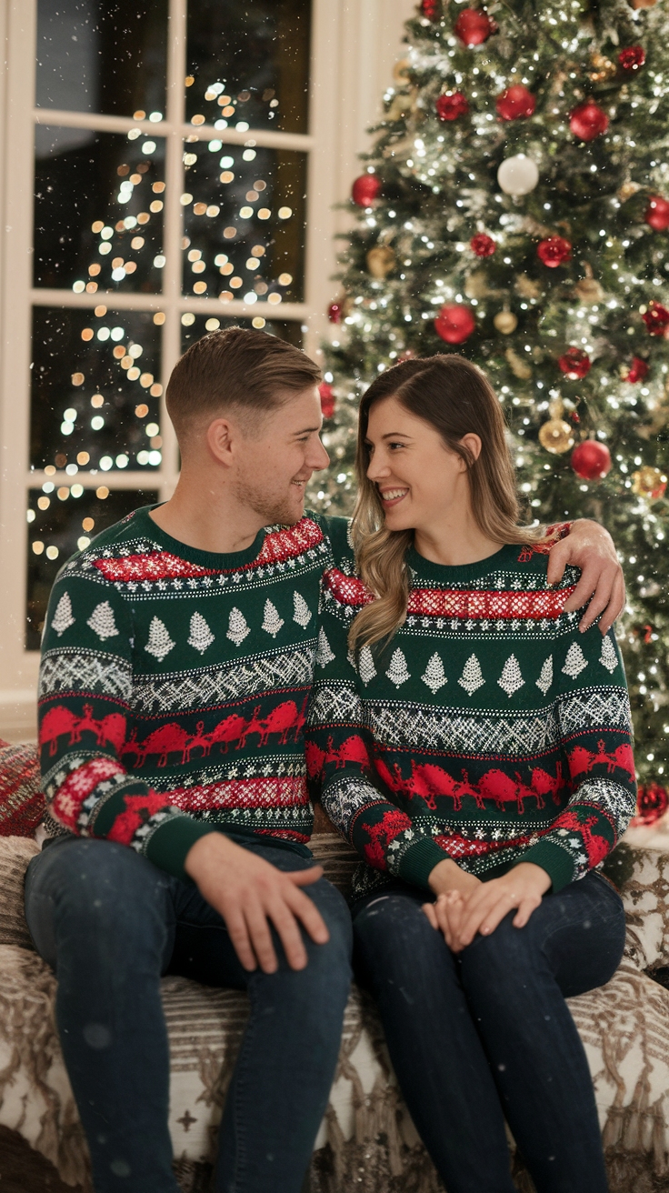 Matching Christmas Shirts Couples: Coordinate in Style outfit idea