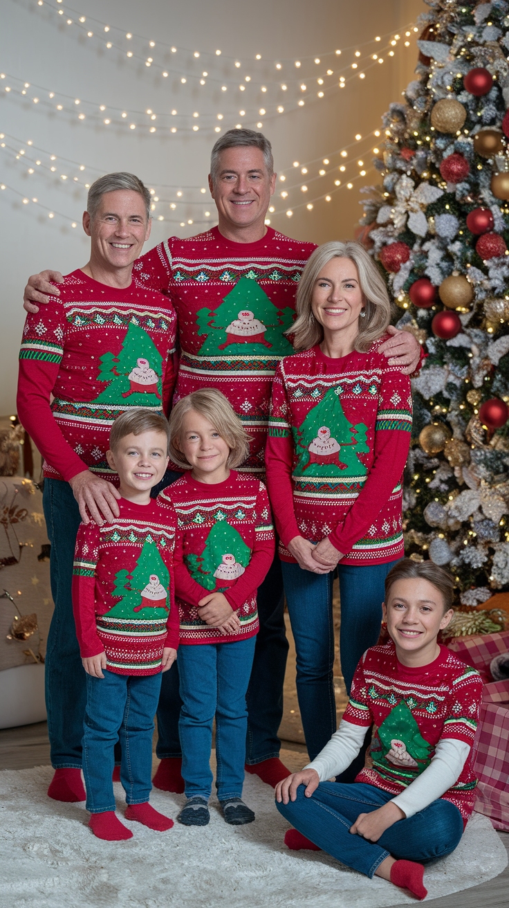 Matching Christmas Shirts: Festive Fashion for All outfit idea