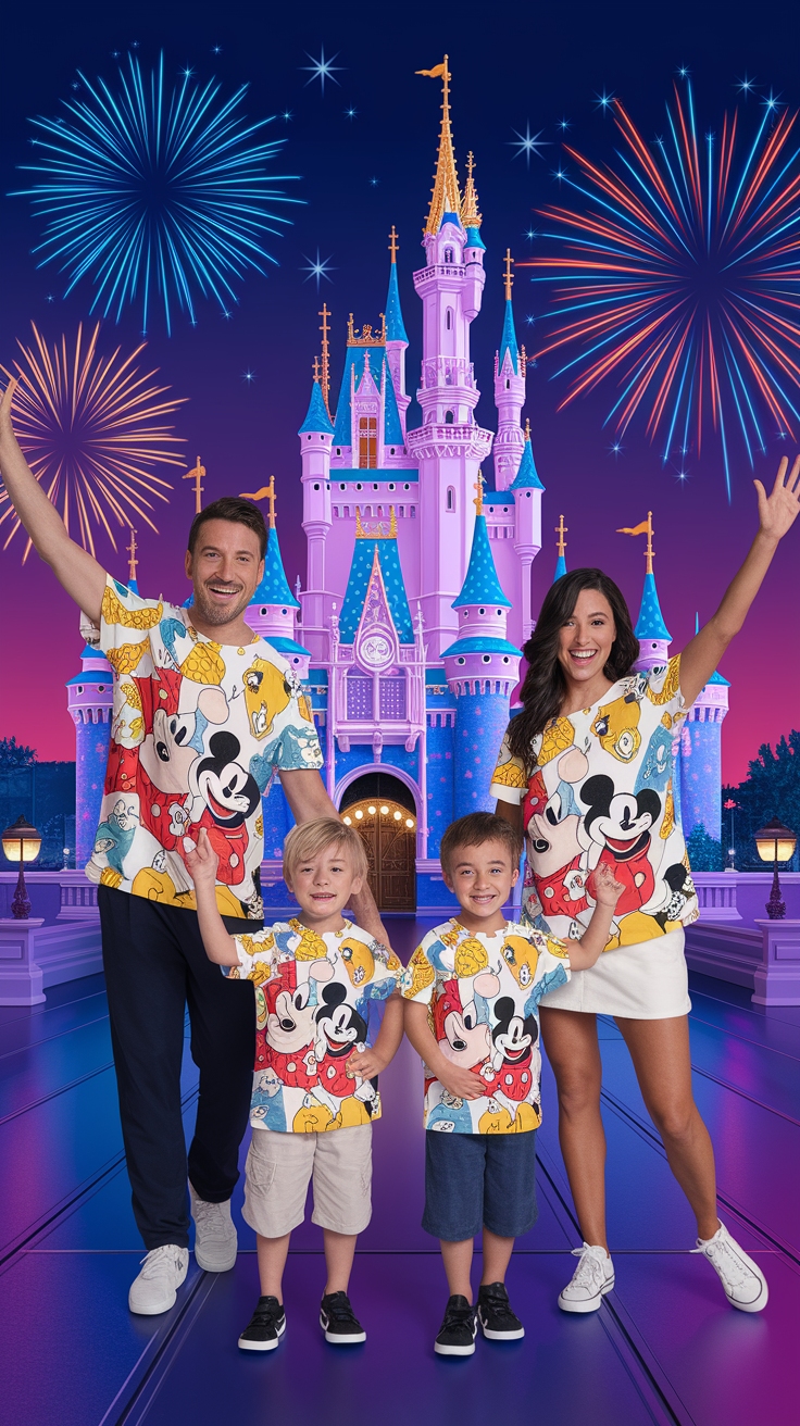 Cute Matching Disney Shirts for Family Outings outfit idea