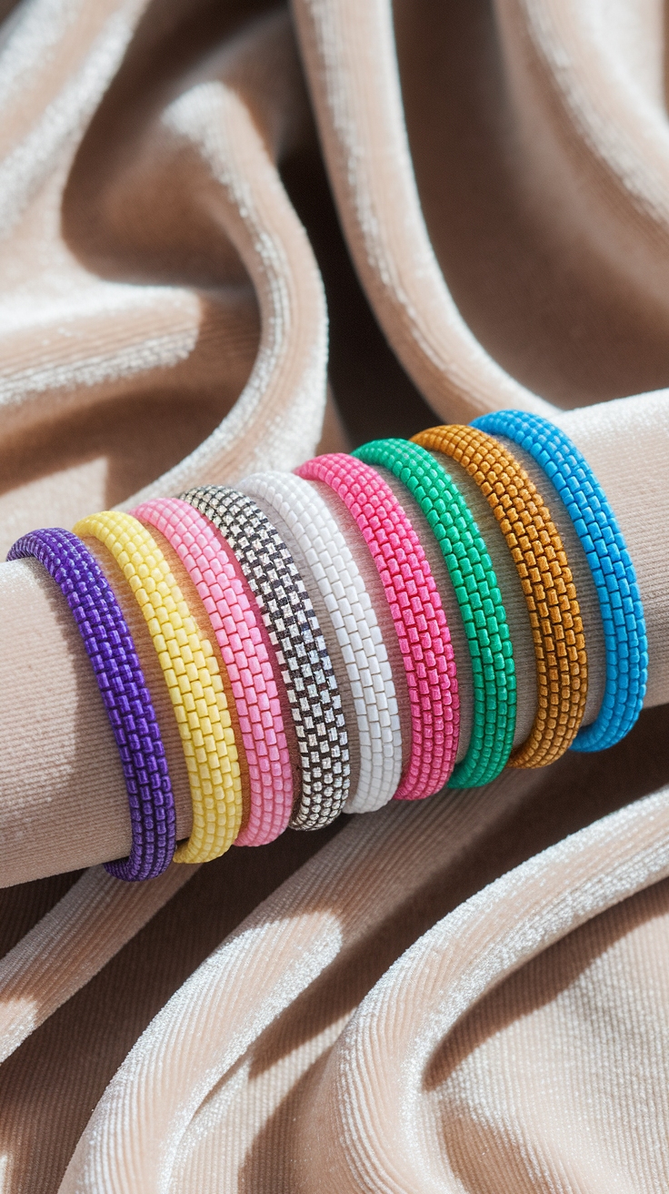 Matching Seed Bead Bracelets: Colorful and Trendy Creations outfit idea
