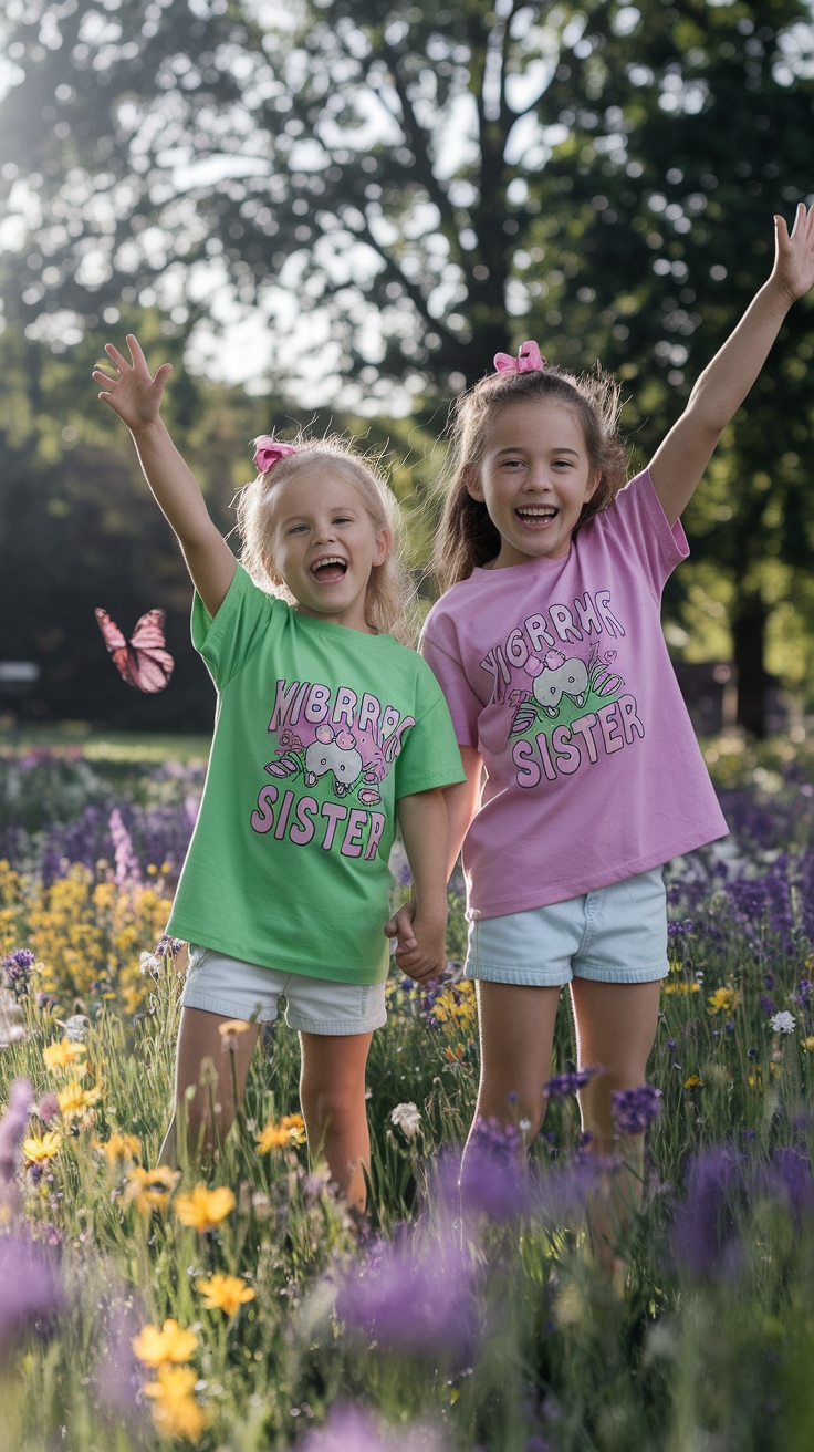 Fashionable Matching Sister Shirts for Any Occasion outfit idea