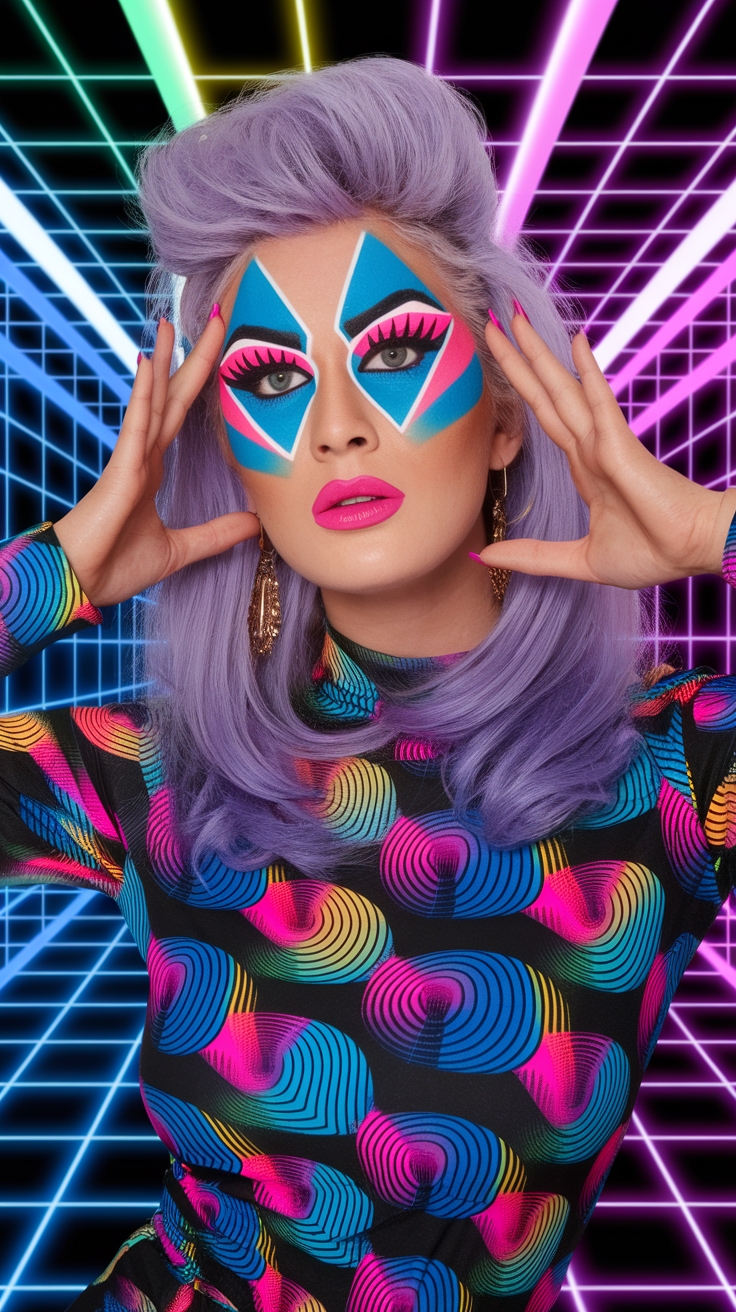 New Wave Makeup: How to Channel the Retro Vibe outfit idea