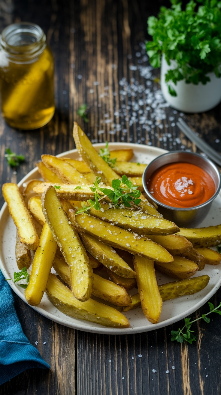 Deliciously Crunchy Pickle Fries for Snack Lovers outfit idea