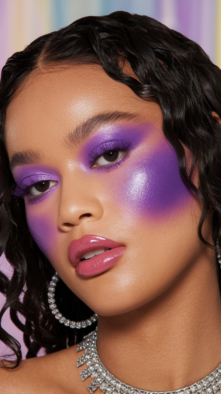 H2: Essential Tips for Flawless Purple Blush Makeup outfit idea