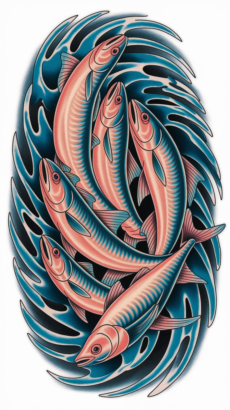 Explore the Fun of the Sardine Tattoo Design outfit idea