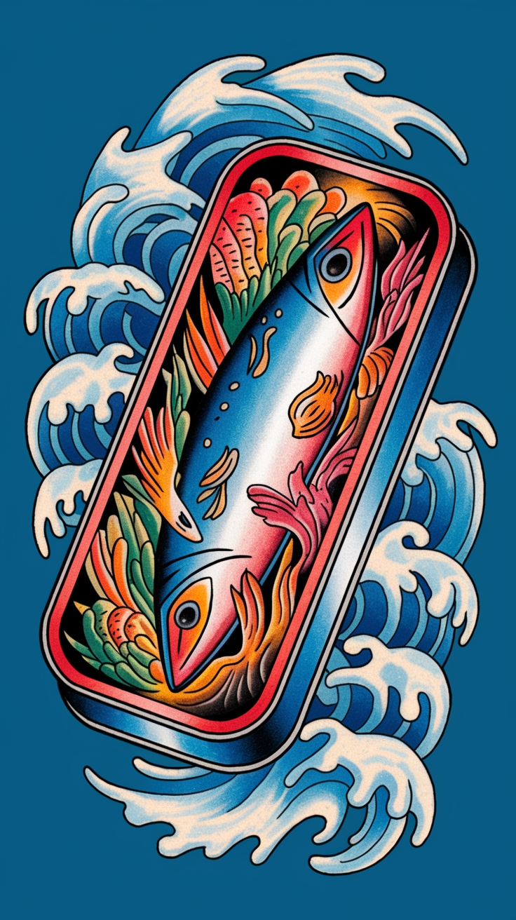 The Unique Aesthetic of a Sardine Tin Tattoo outfit idea