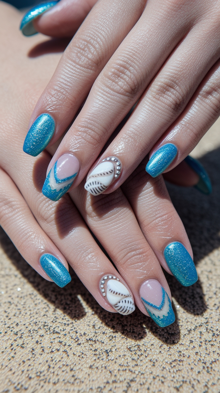 Nail Art Ideas Inspired by the Sea: Sea Inspired Nails outfit idea