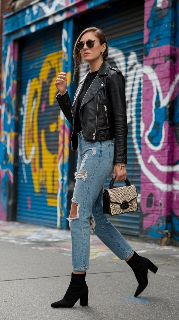 Stylish Outfits Featuring Steve Madden Moto Boots outfit idea