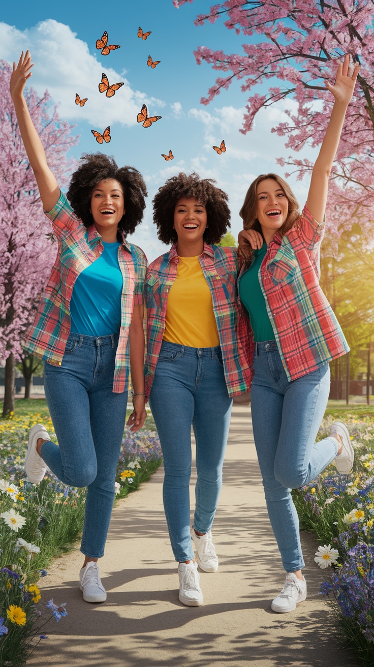 Trio Matching Shirts: Perfect for Best Friends outfit idea