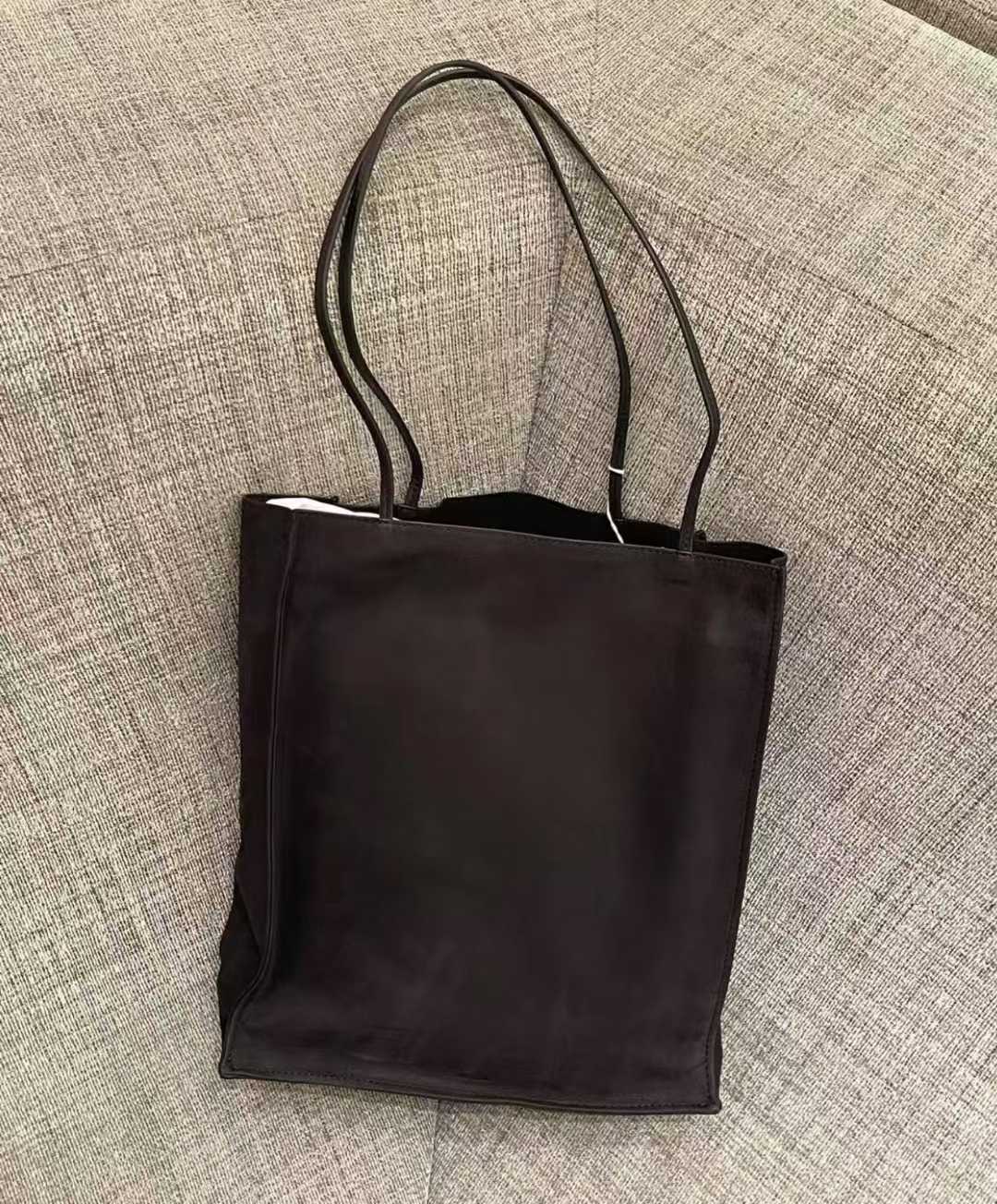2025 New Minimalist Genuine Leather Tote Bag - Large Capacity Cowhide Shoulder Bag for Women