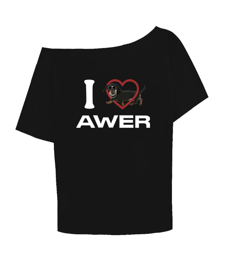 Asymmetrical Shoulder Black Heart Letter Print Short Sleeve T-Shirt for Women - Summer Loose Jazz Dance Top, Y2K Style