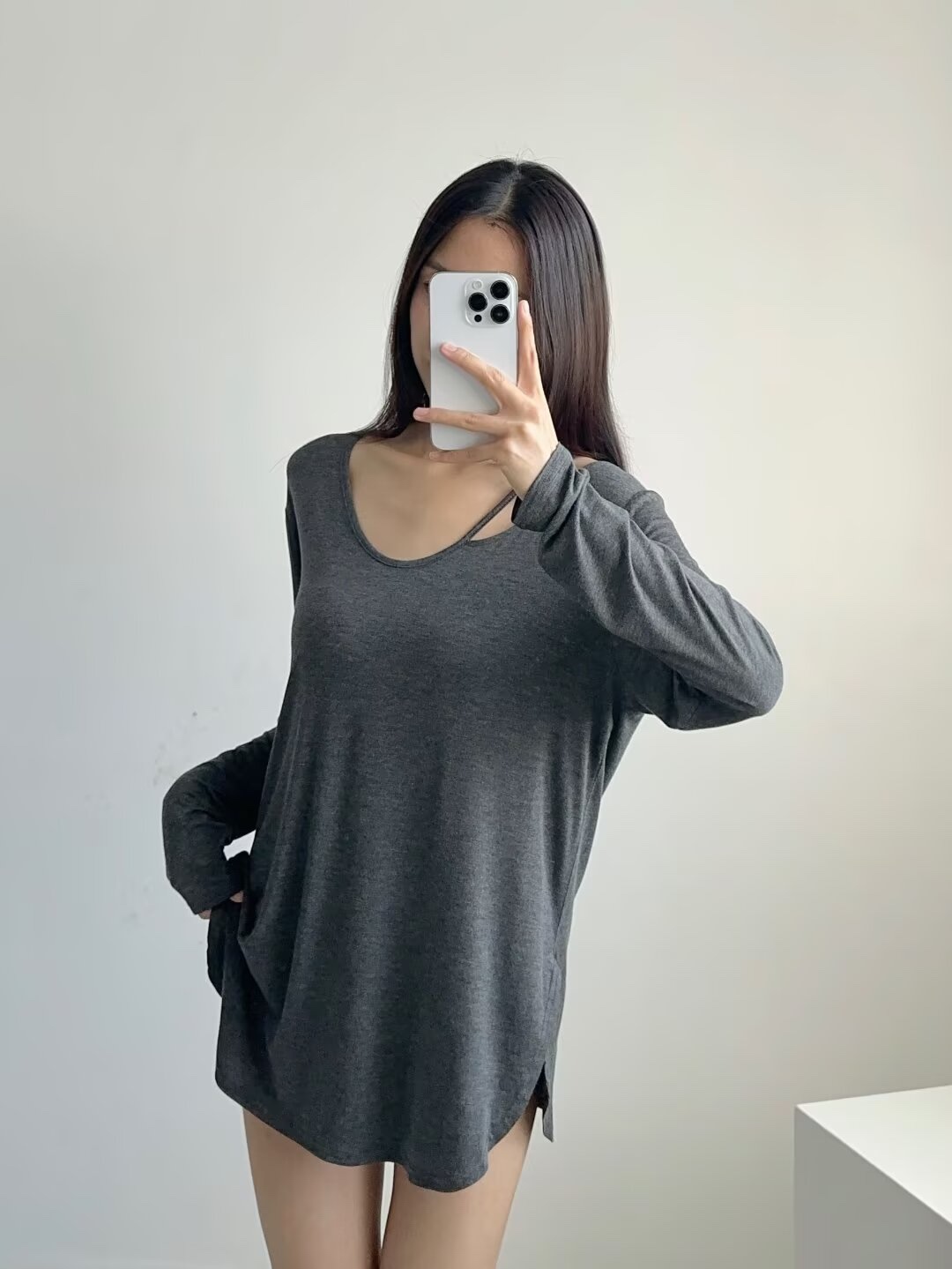 Autumn Long Sleeve Loose Fit Jazz Dance Cover-Up Top for Women, Sporty Fitness T-Shirt, Trendy Casual Style