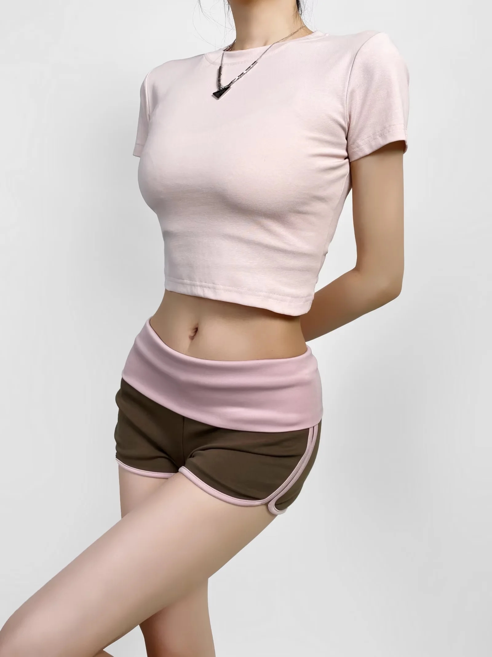 Backless Drawstring Short Sleeve T-Shirt for Women - Slim Fit Summer Top, Trendy Hot Girl Style, Perfect for 90s and Y2K Fashion