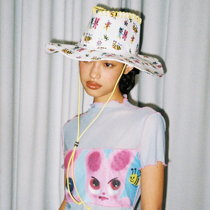 Bee Rabbit Cowboy Hat - Trendy Western Style Hat for Festivals, Summer Outings, Y2K Fashion