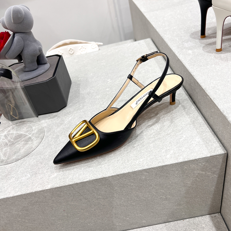 Black Open-Toe High Heel Sandals with One-Strap Design for Mature Women - Stylish and Comfortable Footwear