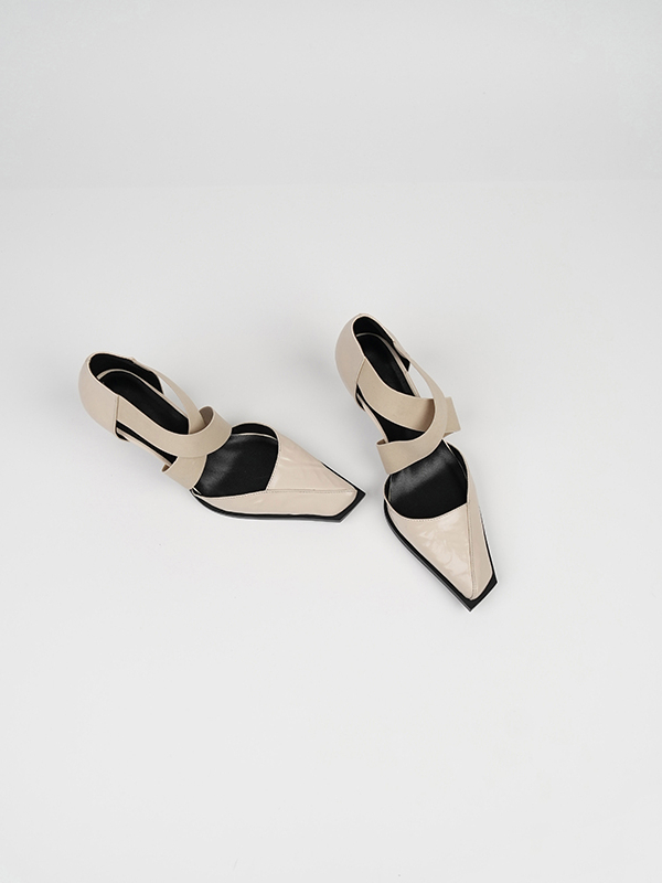 Elegant Hollow Cross Strap White High Heels for Women - Niche Design Shallow Mouth Sandals with Thin Heels, Perfect for Chic Occasions