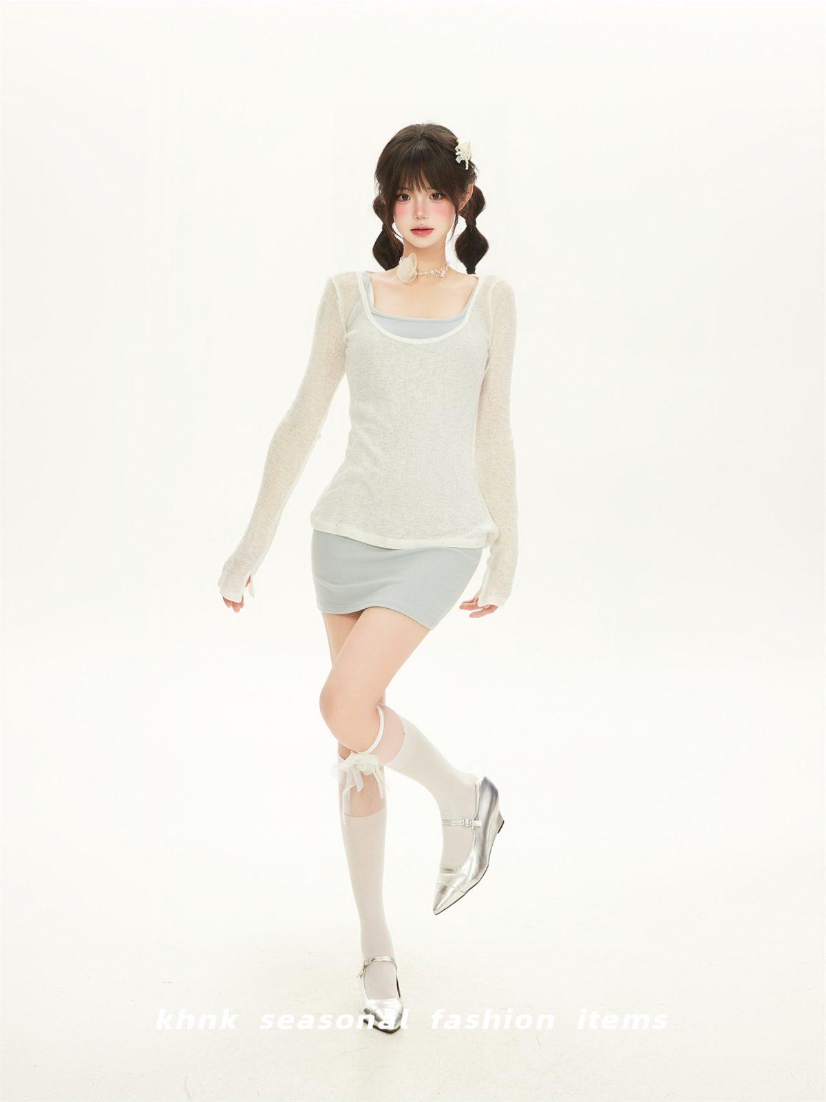 Elegant Summer Long Sleeve Cover-Up and Camisole Dress Set for Women, Fitted Short Skirt Two-Piece Outfit for Sun Protection