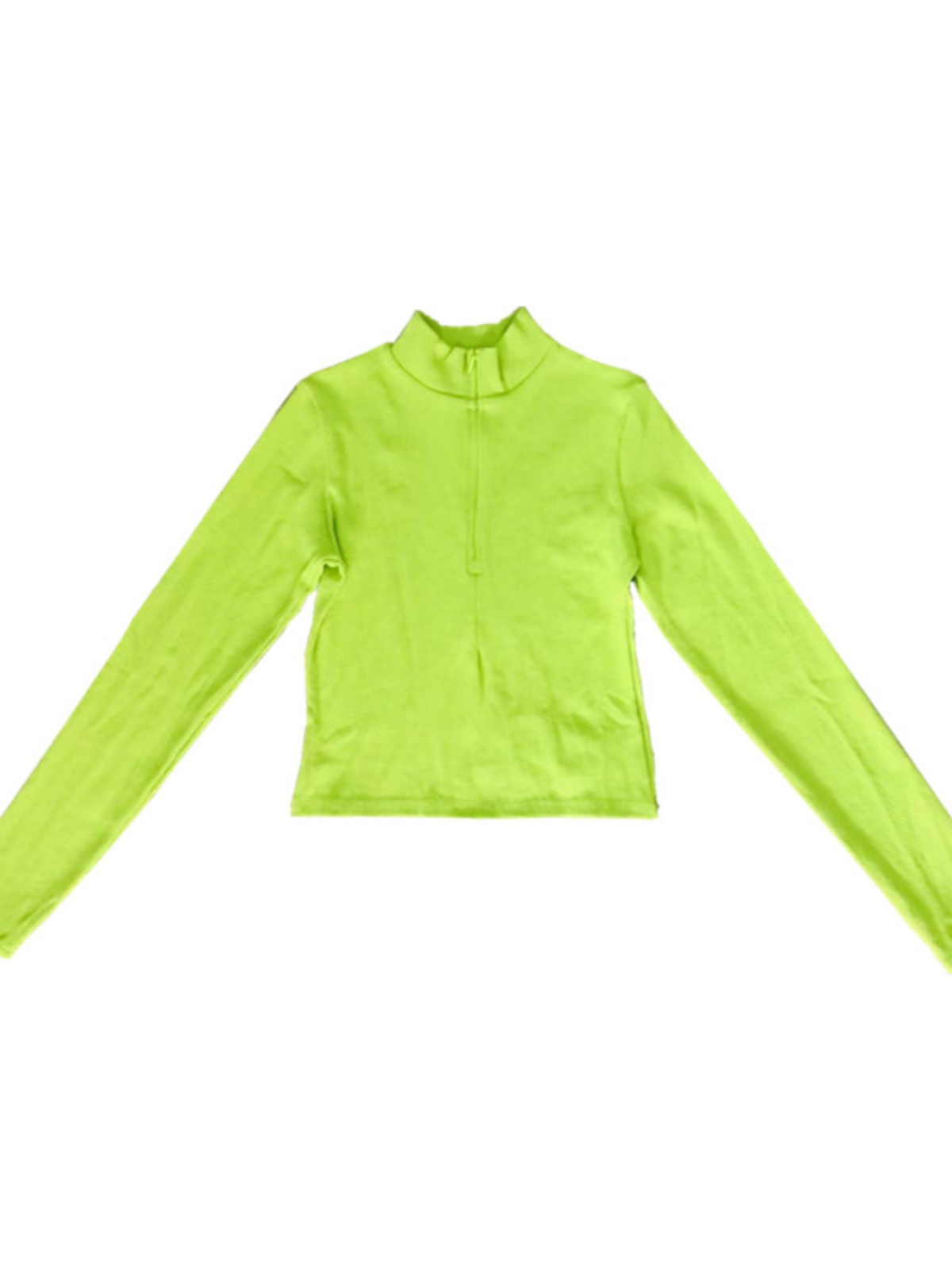 Fluorescent Green Spicy Girl Short Top for Women - European American Style Tight Jazz Stage Performance Outfit