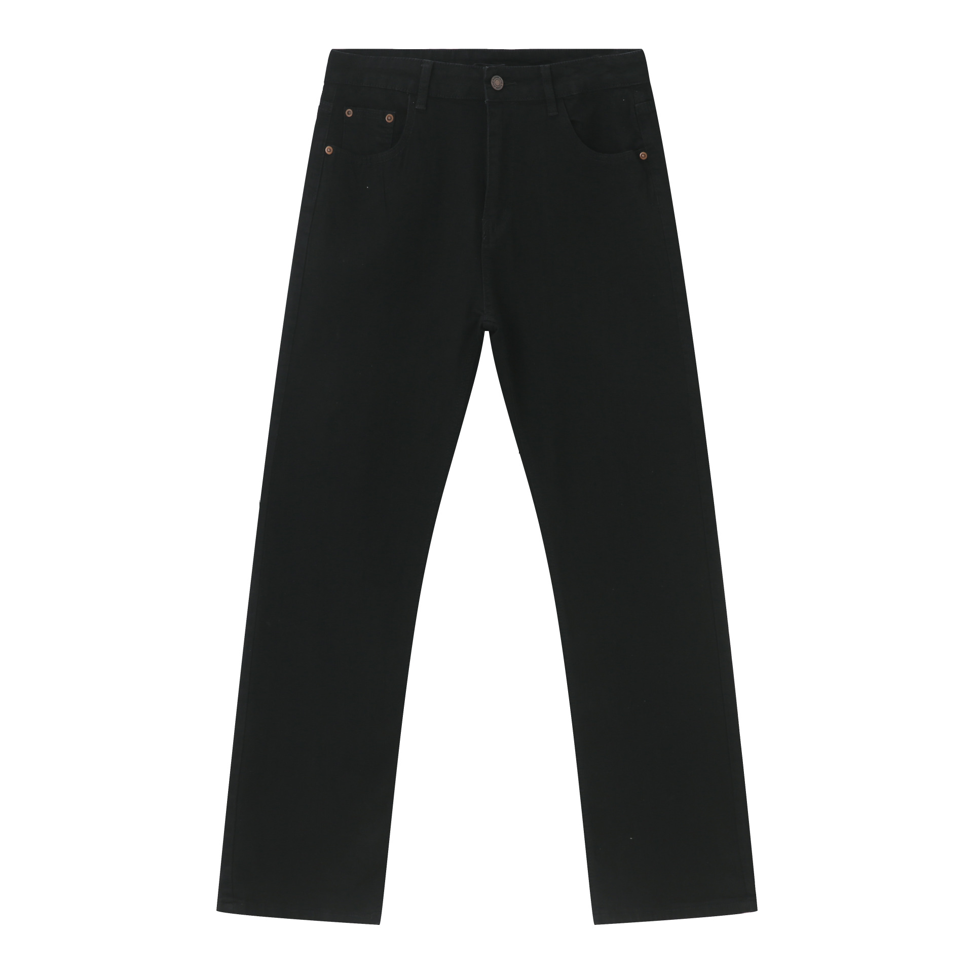 High Street Black Stretchy Slim-Fit Tapered Jeans for Men - Casual Versatile Slimming Long Pants Trendy Fashion