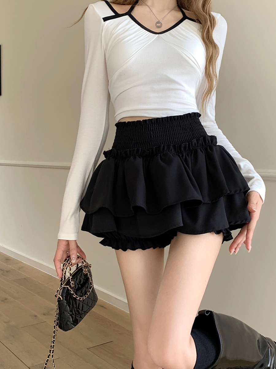 High-Waisted Ballet Style Half-Length Jazz Dance Skirt for Women, Sweet & Spicy Cake-Like Puffed Design, Perfect for Dance and Performance