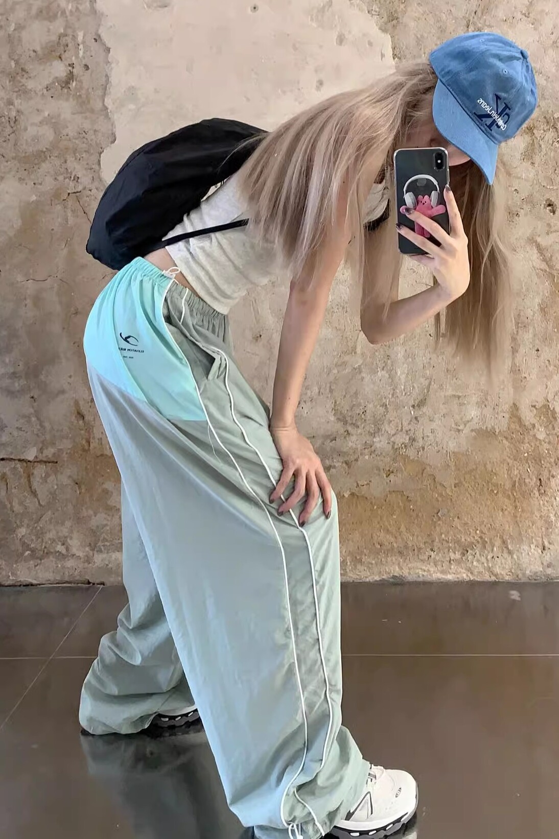 High-Waisted Loose Jazz Dance Pants for Women, Floor-Length Draped Wide-Leg Hip Hop Casual Trousers, European American Street Style