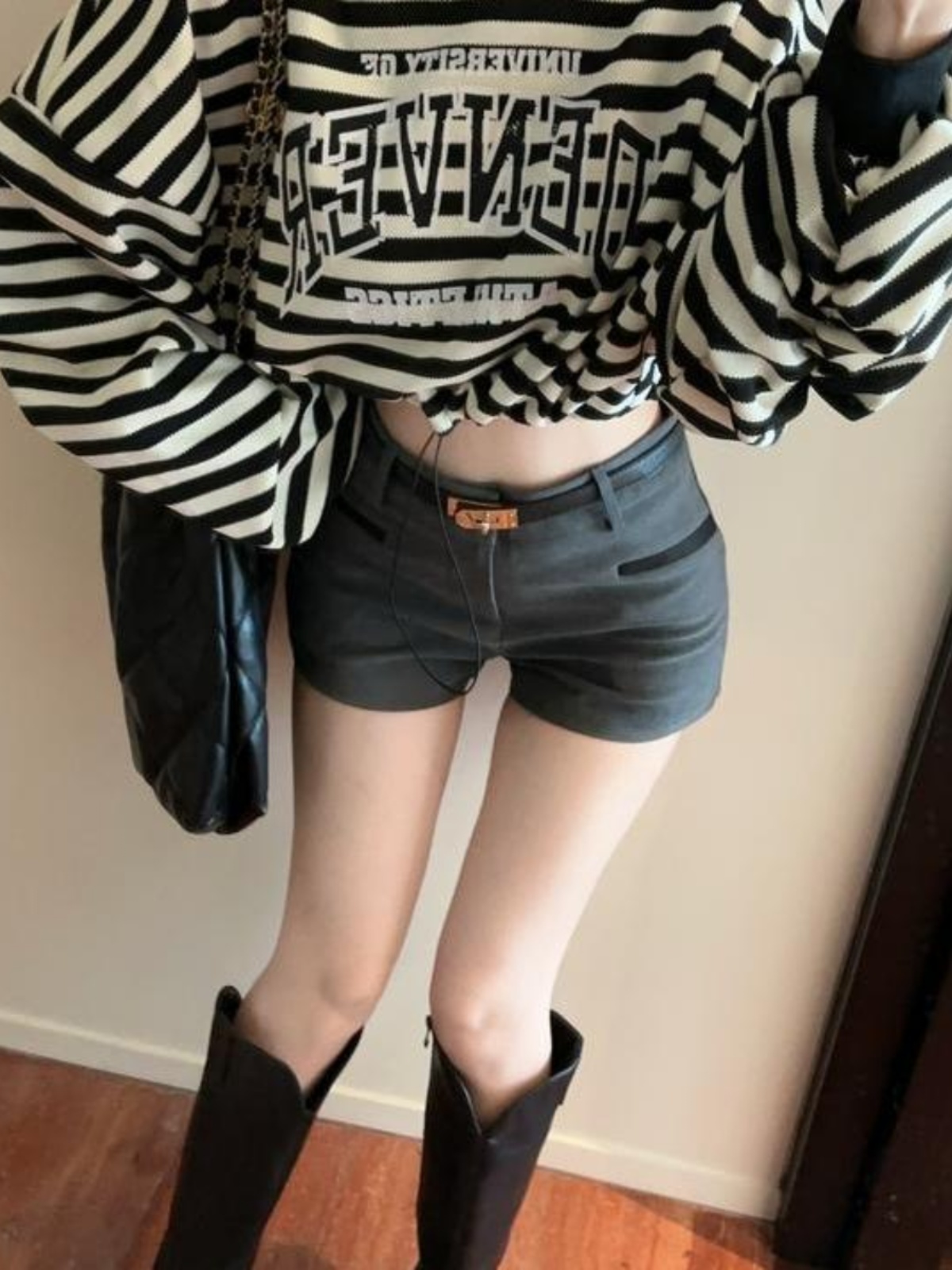 Korean Style Striped Jazz Dance Top for Women, Hip Hop Street Dance Sweatshirt, DS Girl Group Performance Outfit
