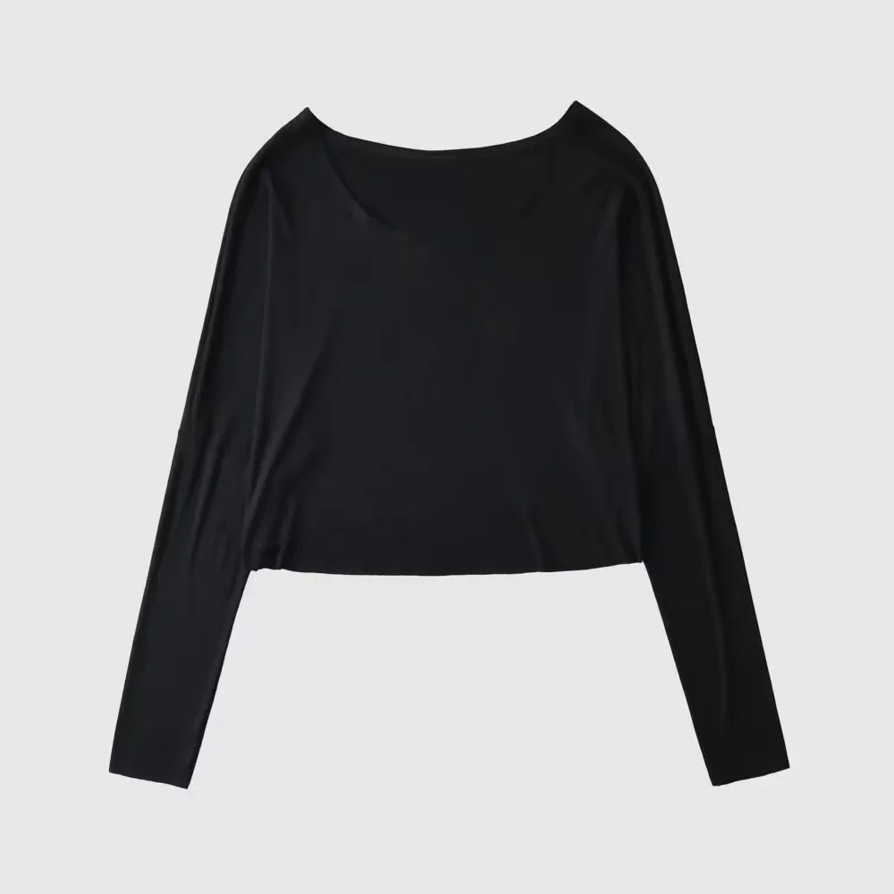 Loose Short Sleeve Off-Shoulder T-Shirt for Jazz Dance - Lazy Sun Protection Cover-Up, Casual Summer Style