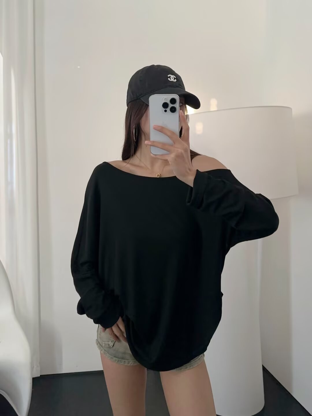 Off-Shoulder Long Sleeve T-Shirt for Women - Jazz Street Dance Pilates Style, Autumn Winter Spicy Girl Cover-Up Top