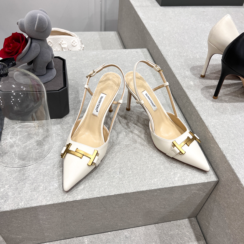Open-Toe One-Strap High-Heeled Sandals with Metal Buckle for Women - Versatile Summer Commuting Style