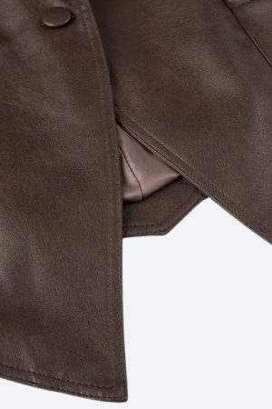 Quick Outfits, Modest Fashion Outfits Ideas Asymmetric Faux Leather Jacket